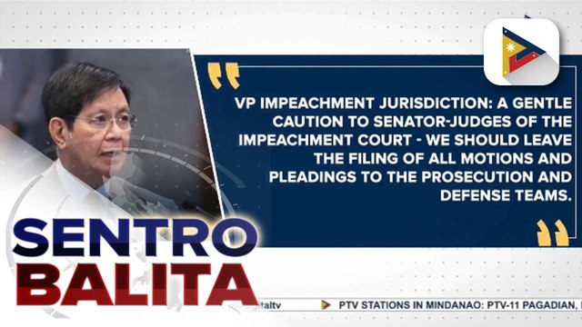 Sen. Lacson, binigyang-diin na trabaho ng prosekusyon at depensa ang paghahain ng mosyon sa impeachment ni VP Duterte