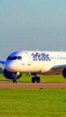 A220 WOOKIE Wing Fluff departing Manchester!