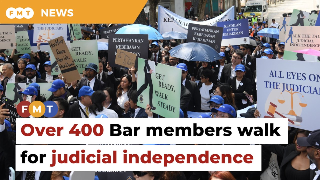 Over 400 Bar members gather for judicial independence walk