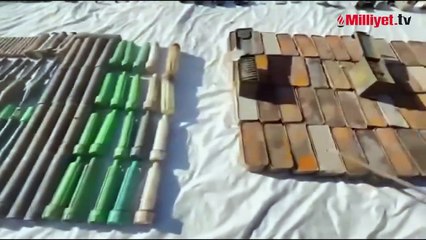 MSB görüntüleri paylaştı! 33 odalı terör örgütü PKK mağarasından cephanelik çıktı