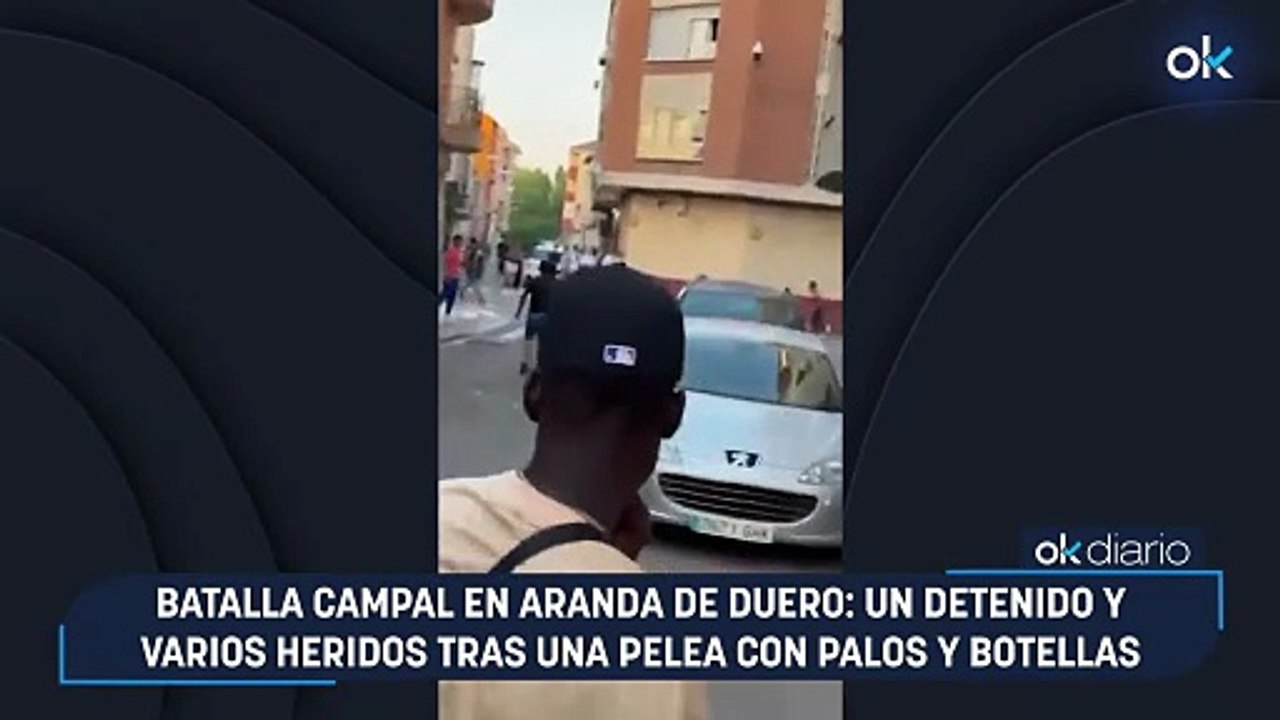 Batalla campal en Aranda de Duero: un detenido y varios heridos tras una pelea con palos y botellas