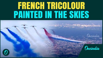 France puts up a GRAND SHOW of its Air Power | AirForce paints Paris skies in the National TRICOLOUR