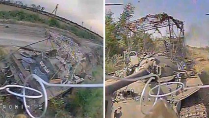 Video: Russia loses T‑62 and T‑55 tanks after Ukrainian FPV drone strike