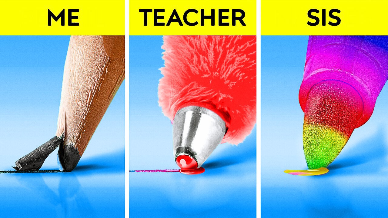 FUN & EASY RAINBOW CRAFTS || School Hacks And Supplies by 123 GO SCHOOL