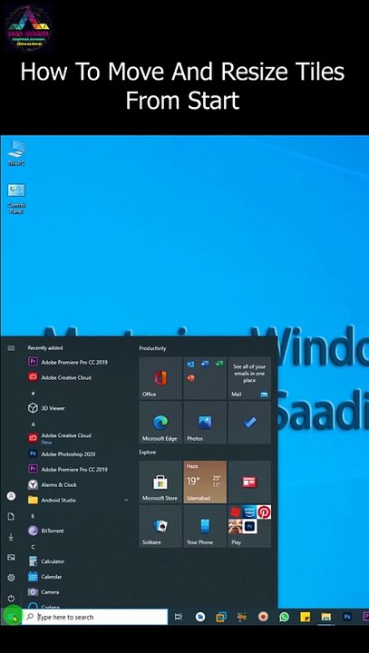 How To Move And Resize Tiles From Start