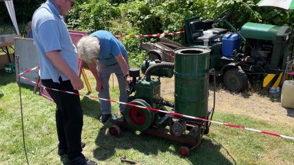 A stationary engine running (Will Goddard, Crediton Courier)