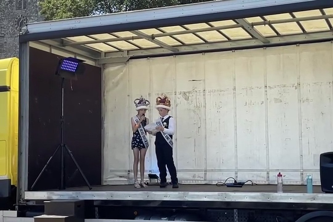 Lapford Revel King and Queen Eddy and Hannah opened the fayre (Will Goddard, Crediton Courier)
