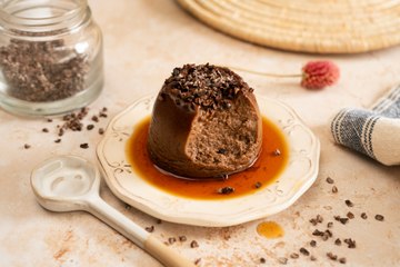 Flan de chocolate en el microondas