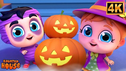 Here We Go Out On Halloween | Haunted House Nursery Rhymes for Kids in 4K