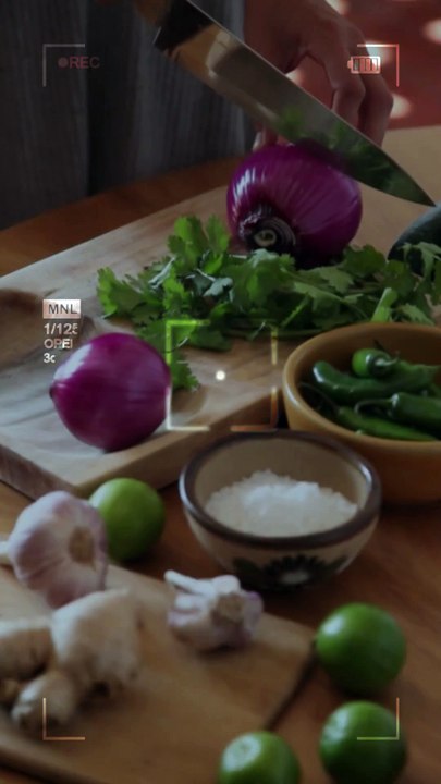 cutting vegetables