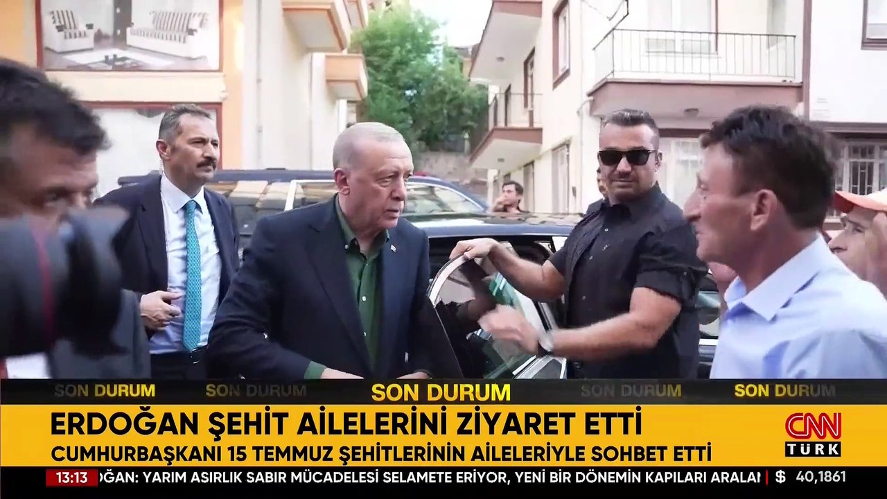 Cumhurbaşkanı Erdoğan,15 Temmuz'da üç şehit veren anneyi ziyaret etti