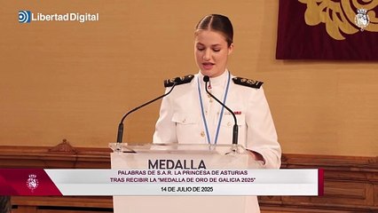 La princesa Leonor pronuncia unas palabras en gallego durante su discurso