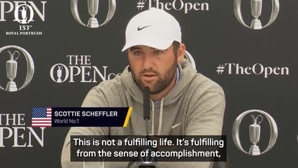 Golf is 'not a fulfilling life' says world number one Scheffler