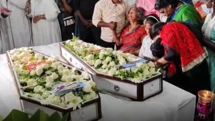 പൊൽപ്പുള്ളിയിൽ കാർ പൊട്ടിത്തെറിച്ചത് മരിച്ച സഹോദരങ്ങളുടെ മൃതദേഹങ്ങൾ സംസ്കരിച്ചു