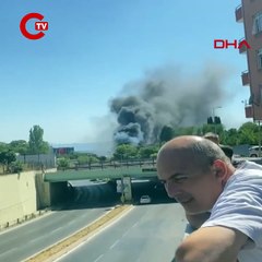 Pendik'te İSKİ'ye ait tesiste yangın