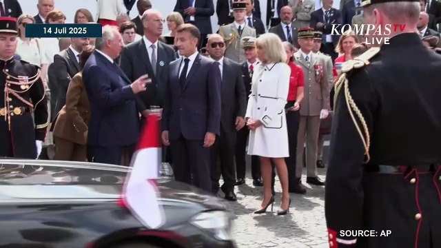 Momen Prabowo-Macron Berbincang hingga Didit Cipika-Cipiki dengan Brigitte usai Bastille Day Prancis