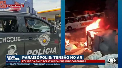 Motorista da Band que teve carro atacado em Paraisópolis relata: "Tentei sair o mais rápido possível"