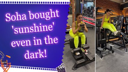 Soha Ali Khan shared a glimpse of her energetic Monday in coolest way