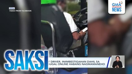 Modern jeepney driver, iniimbestigahan dahil sa umano'y pagsusugal online habang nagmamaneho | Saksi