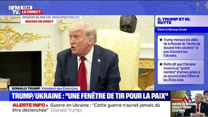 Guerre Russie-Ukraine: "C'est une fenêtre de tir pour la paix", indique Donald Trump