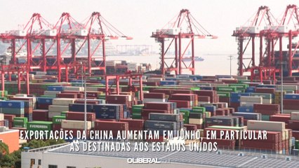 Exportações da China aumentam em junho, em particular as destinadas aos Estados Unidos