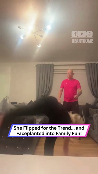 Dad Flips Daughter in Viral Challenge—Then Gravity Flips Back!