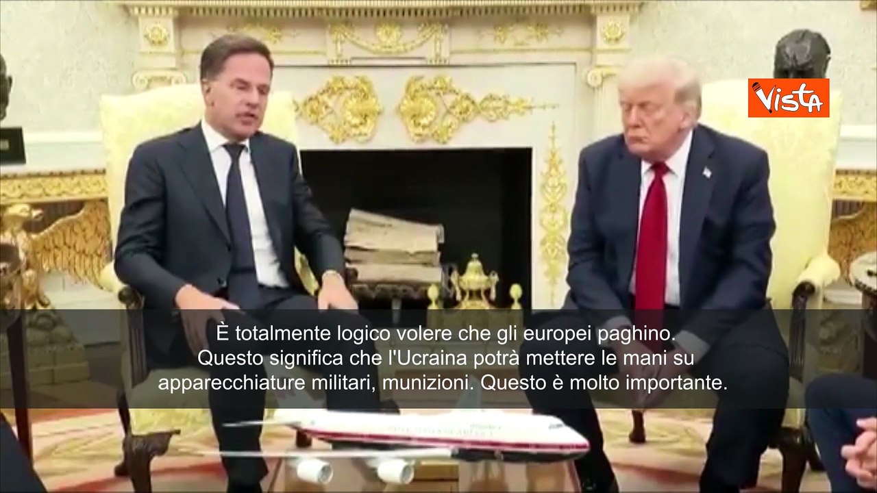 Armi all'Ucraina, Rutte (Nato) a Trump: Logico volere che gli europei paghino