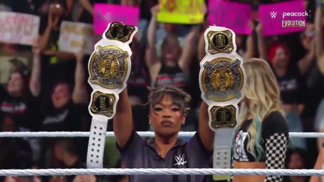 WWE Evolution _July 13, 2025 - Alexa Bliss & Charlotte Flair Vs Roxanne Perez & Raquel Rodriguez Vs Kabuki Warriors Vs Sol Ruca & Zaria _ Fatal 4 Way Match for WWE Women's Tag Team Championship