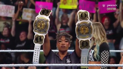 WWE Evolution _July 13, 2025 - Alexa Bliss & Charlotte Flair Vs Roxanne Perez & Raquel Rodriguez Vs Kabuki Warriors Vs  Sol Ruca & Zaria _ Fatal 4 Way Match for WWE Women's Tag Team Championship