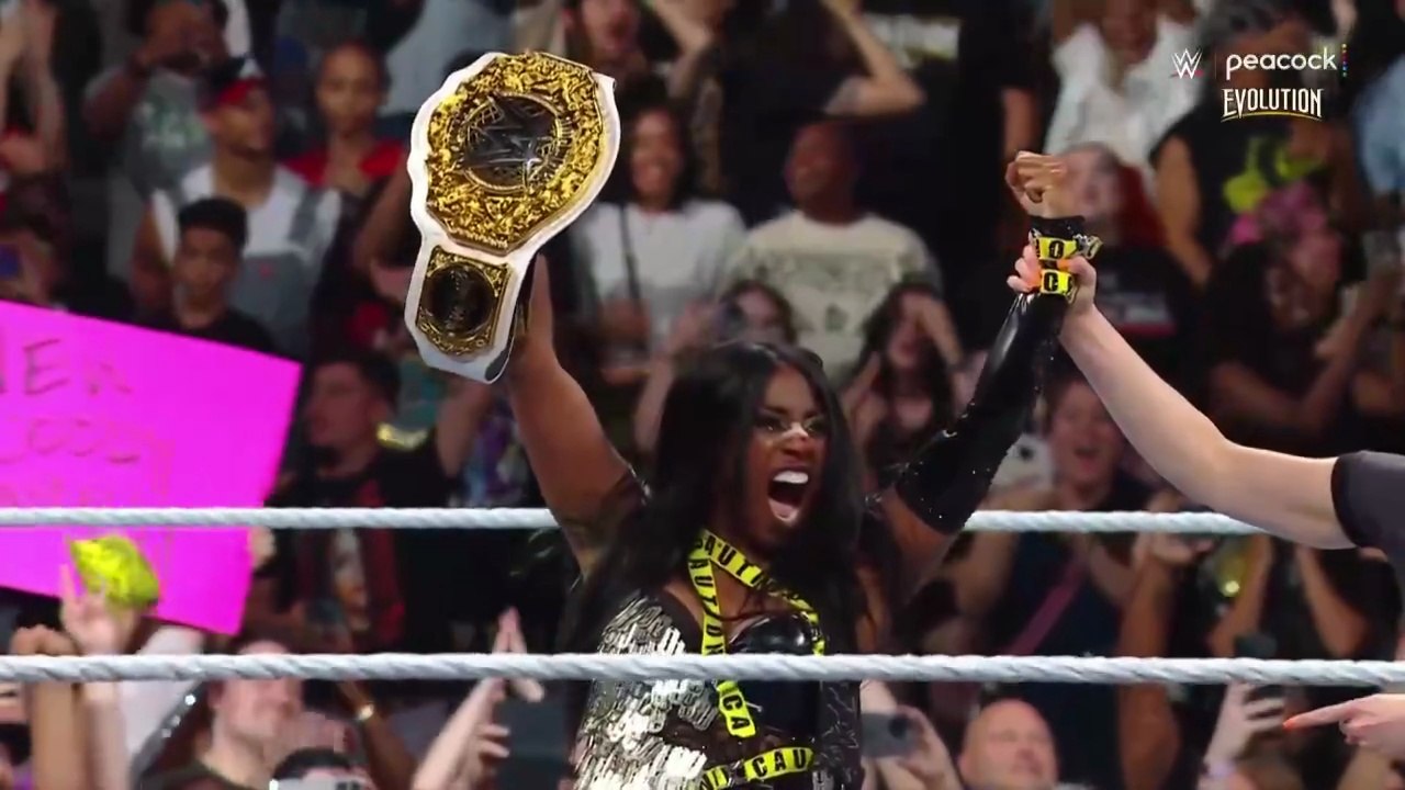 WWE Evolution _July 13, 2025 - Rhea Ripley Vs Iyo Sky _ WWE Women's World Championship Match - Naomi Cashes in to win Women's World Championship