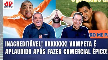 SENSACIONAL!!! Vampeta SURPREENDE AO VIVO com PARTICIPAÇÃO ÉPICA em COMERCIAL e É APLAUDIDO!