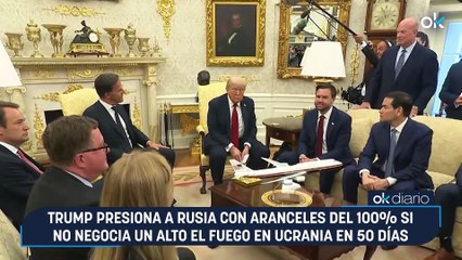 Trump presiona a Rusia con aranceles del 100% si no negocia un alto el fuego en Ucrania en 50 días