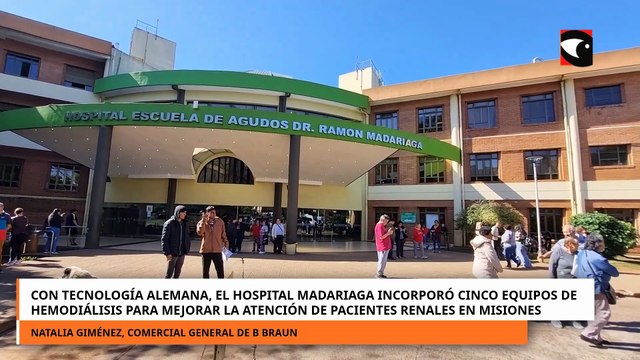 Con tecnología alemana, el hospital Madariaga incorporó cinco equipos de hemodiálisis para mejorar la atención de pacientes renales en misiones