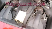 Finding Ferrari Portofino M key in a puzzle book box on the engine F154
