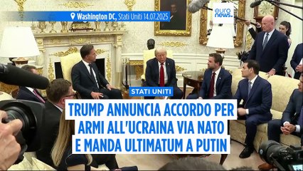 Ucraina, Trump minaccia dazi “severi” del 100% alla Russia, se non verrà raggiunto un accordo sull'Ucraina entro 50 giorni