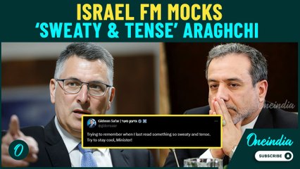 Israeli FM Sa’ar HITS BACK at Iran’s Araghchi | ‘SWEATY & TENSE’ Jibe after post against Netanyahu