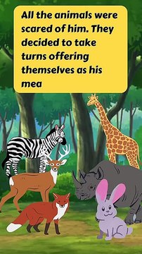The Lion and the Rabbit Moral Stories in English For Children #animals #story #kids #learningstory - Meenu's Channel (360p, h264)