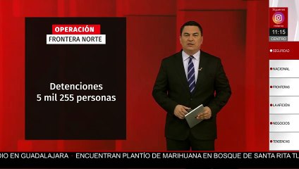 Suman más de 5 mil 250 detenidos por 'Operación Frontera Norte'