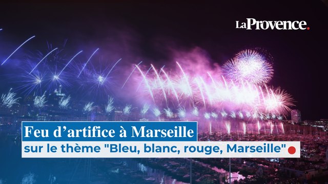 Feu d’artifice à Marseille sur le thème Bleu, blanc, rouge, Marseille