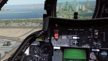 F 14B Tomcat cockpit view supersonic & very low through Atlantis Dubai Hotel - DCS World