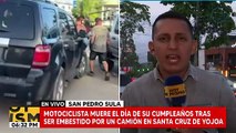 Motociclista pierde la vida tras ser embestido por un vehículo de carga pesada en Santa Cruz de Yojoa