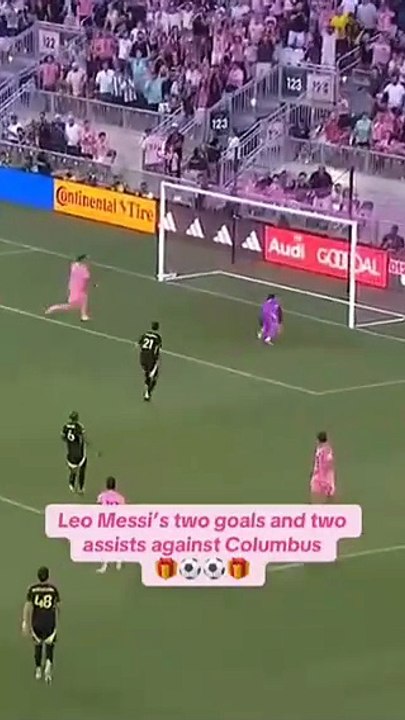 MESSI was involved in four of Inter Miami's five goals against Columbus Crew #miami #columbus #uefa