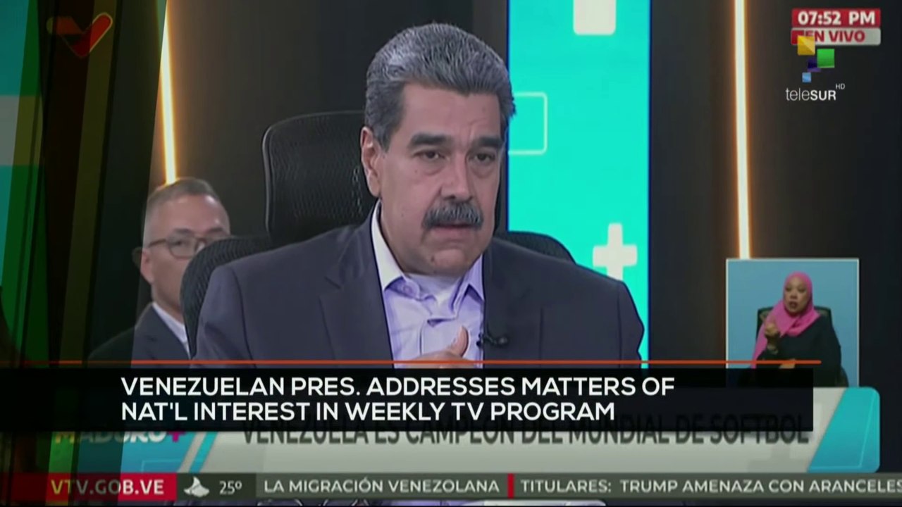 FTS 20:30 14-07: Venezuelan Pres. addresses matters of nat'l interest in weekly TV program