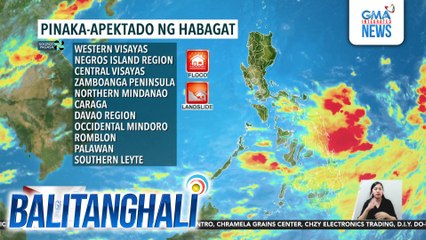 PAGASA - Cloud cluster sa Visayas-CARAGA Region area, posibleng maging LPA sa mga susunod na oras | Balitanghali