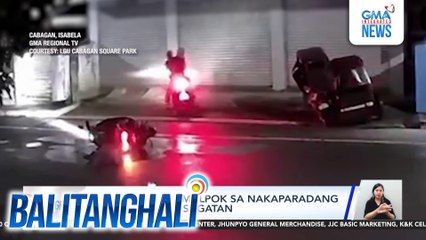 Motorsiklo, sumalpok sa nakaparadang tricycle; rider, sugatan | Balitanghali