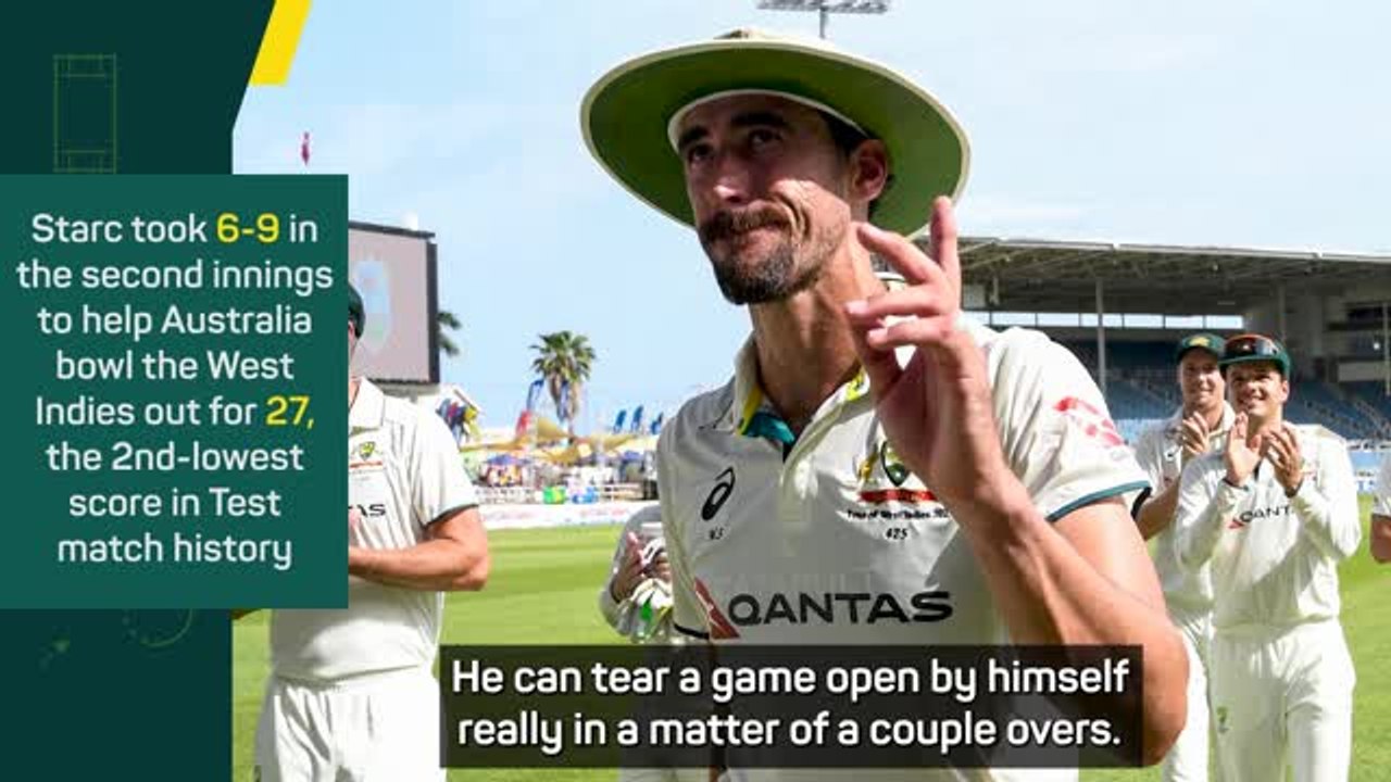 Starc can tear a game open - Cummins' high praise for quickest ever five-wicket haul