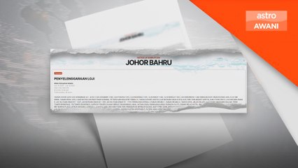 Gangguan bekalan air libat 30,000 akaun pengguna di Johor Bahru mulai hari ini