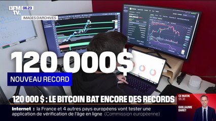 Le bitcoin bat encore un record en atteignant 120.000 dollars