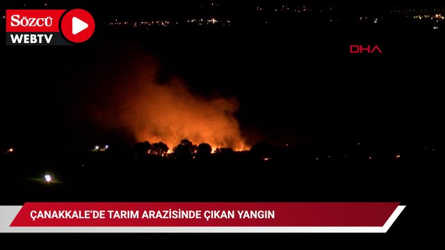 Çanakkale’de tarım arazisinde çıkan yangın 1.5 saatte kontrol altına alındı