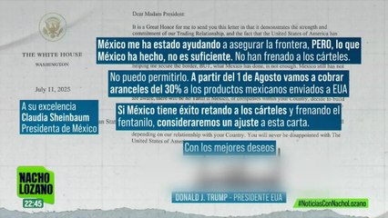 Trump anuncia aranceles del 30% a México